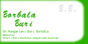 borbala buri business card
